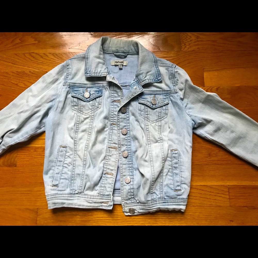 Petite Light blue fitted jean jacket